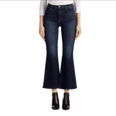 J Brand Carolina High Rise Ankle Flare Mesmeric Blue Sz 26