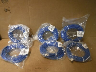 Pack of 6 C2G-50ft Cat5e Non-Booted Unshielded (UTP) Network Cable Blue #24393