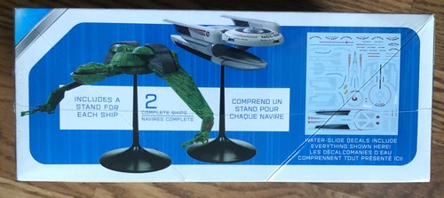 1/1000 Star Trek U.S.S. Grissom and Klingon Bird Of Prey Plastic Model Kit - Picture 4 of 5