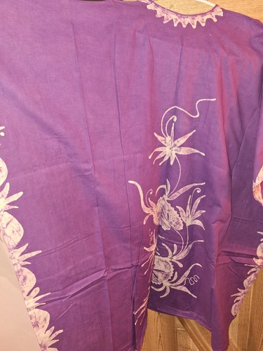 Vintage Bali Hai Batik Dyed Mumu or Caftan 100 % Cotton - Picture 4 of 4