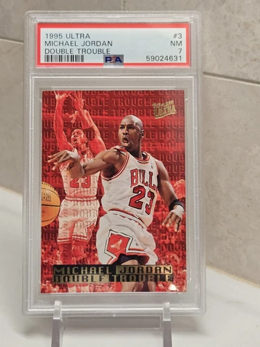1995 Ultra Double Trouble Michael Jordan #3 Card PSA 7