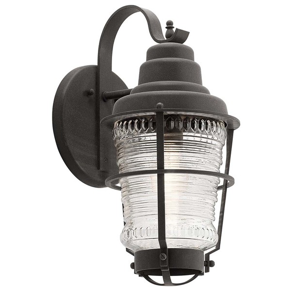 AußEnlampe Wandleuchte Wandlampe Terrassenleuchte Glas IP44 1X E27 H 45,7 Cm-image
