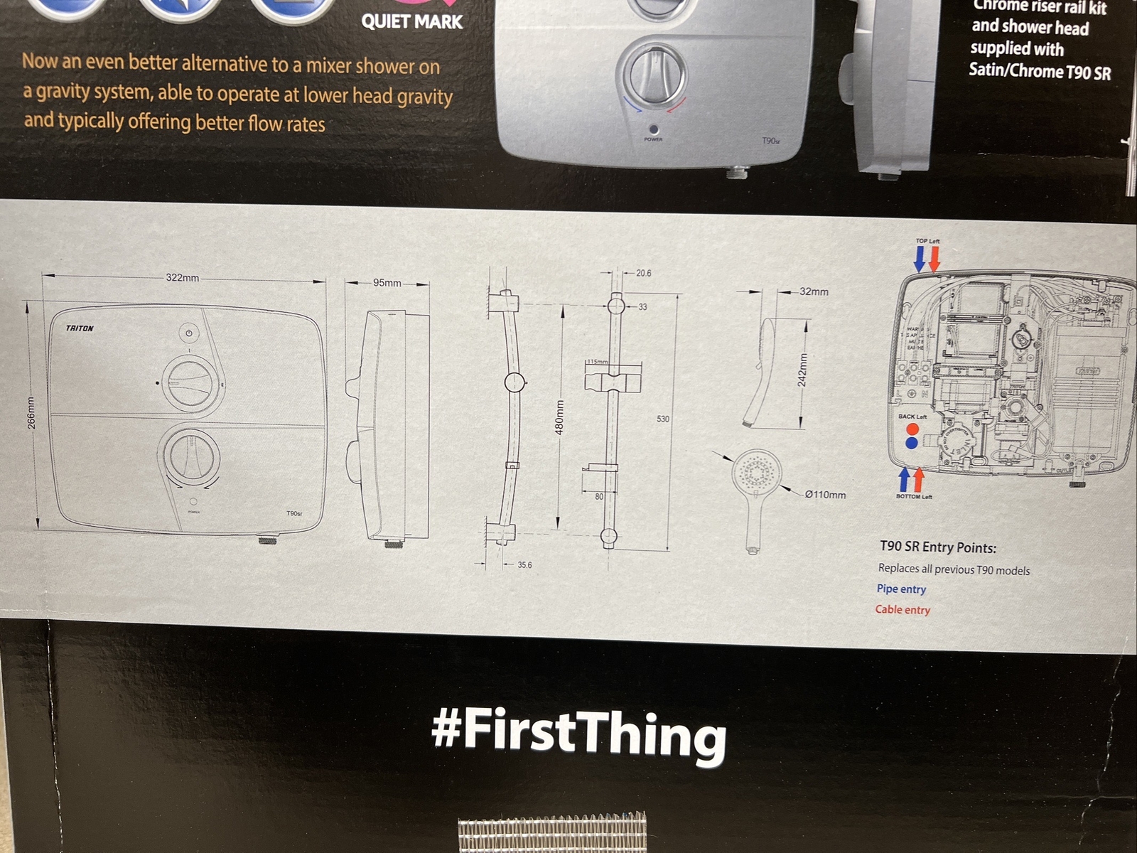 Triton T90SR Silent Pumped 9kW Electric Shower Silent Running 5012663149892 eBay