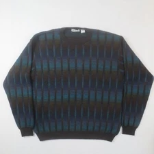 Vintage Norm Thompson Sweater Mens XL Blue Coogi Crosby Biggie Hip Hop Rap