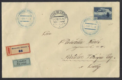 Sellos de República Checa correo aéreo