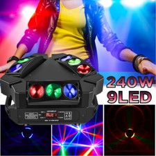 240W 9LED Moving Head Stage Lighting RGB Spider Beam Lights DMX DJ Disco Party