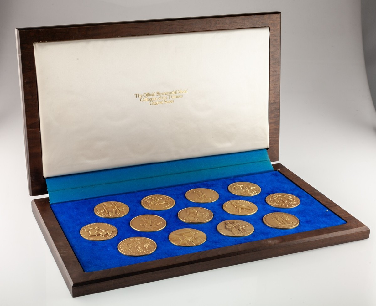 Medallic Art Co. Gold Plated Sterling Silver 13 Original States