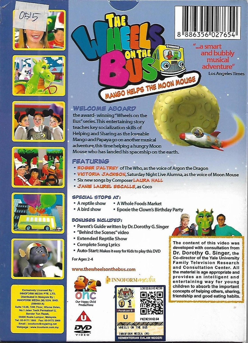 The Wheels On The Bus TV Series DVD Mango Helps The Moon