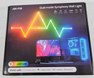 Smart Line Light Panels RGB LED Wall Lights WiFi Smart Home Voice 44 Scene Modes