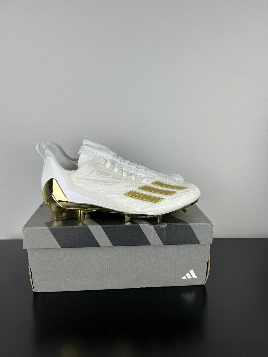Adidas Adizero 12.0 Mens Football Cleats White Gold Metallic