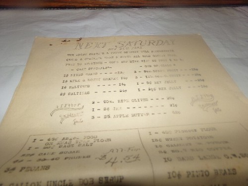 Vintage A.J. Anuncio de venta de tienda de merchandising Etter Lard CW jabón Skidmore Texas 1932 - Imagen 5 de 9