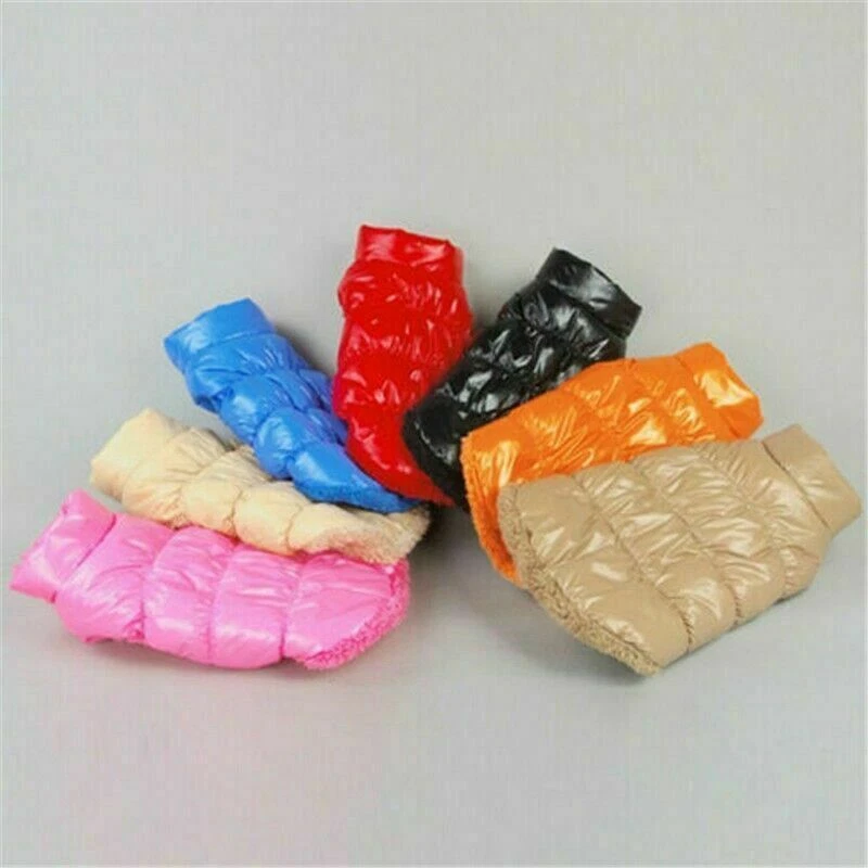 Padded Pet Puppy Winter Jacket Down Dog Warm Small Waterproof Vest Coat Clothe - Image 4 of 4