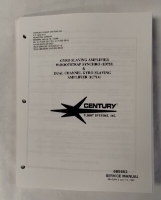 Century Gyro Slaving Amplifier W/Bootstrap Syncro Dual Channel Amp. Service Copy