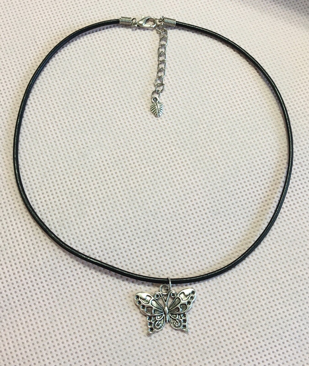 日本未入荷 CFIERCE / BLACK BUTTERFLY CHOCKER Black Butterfly Design Alloy Leather Choker Necklace – GTHIC