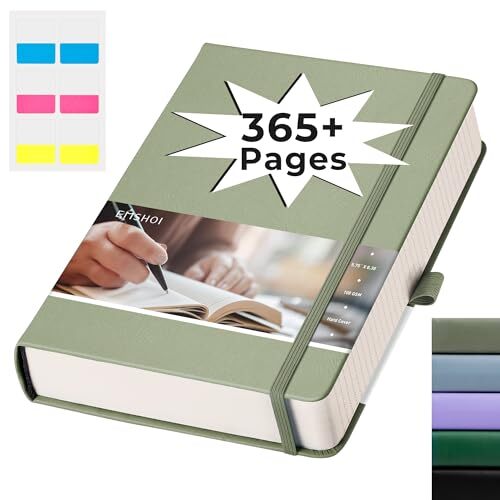 Bible Journal Lined Notebook, 400 Pages College Ruled Notebook with A5 Green