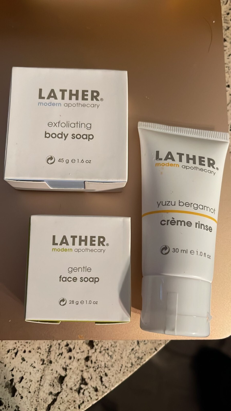 3 Lather Modern Apothecary Exfoliating Body Soap Gentle Face Soap Crème