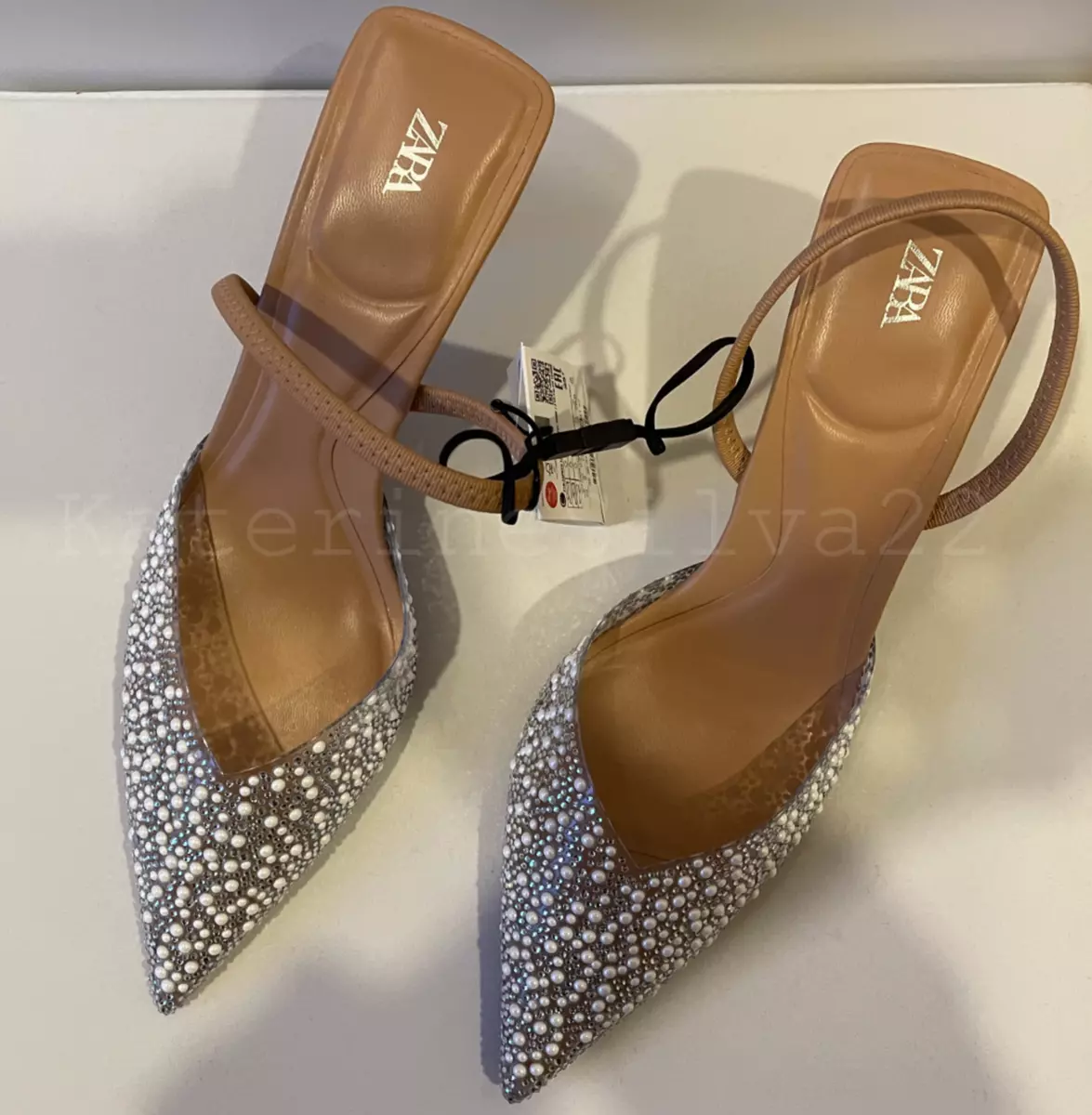 Zara pearl sale shoes