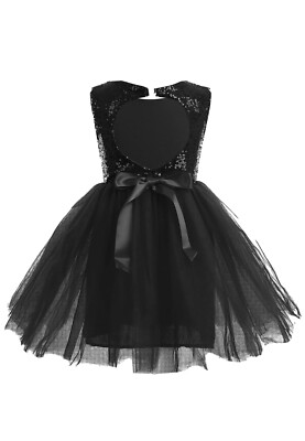 Toddler Black Sequin And Tulle Dress - 12-18 Month