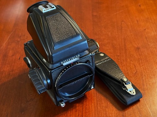 Hasselblad 203FE Medium Format Film Camera Black Body w/ PM45 and E12 back