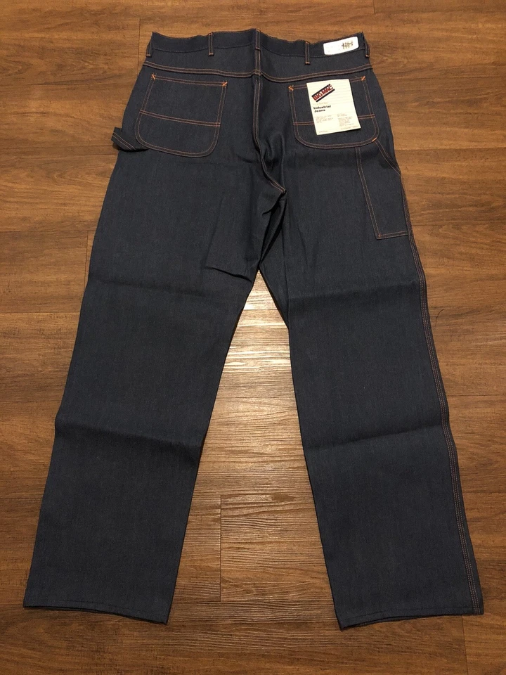 NUEVO Jeans de Trabajo de Carpintero Industrial Denim BIG MAC De Colección Años 90 40x34 JC Penney Foto 3 de 4