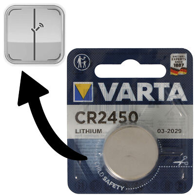 Batterie passend für Osram Lightify Switch Dimmschalter 1x Varta CR2450 Lithium 