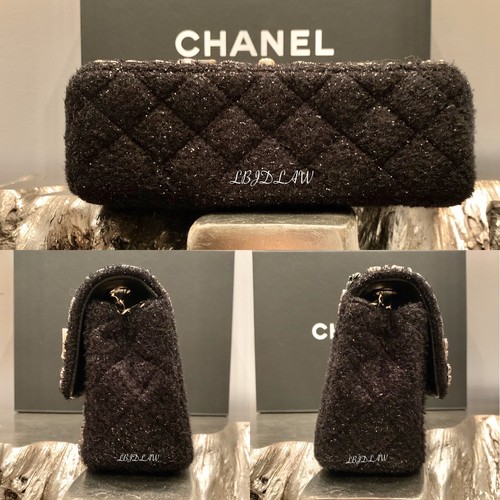 CHANEL Minaudière Gold CHARMS Mini Flap Bag Leather Tweed *LTD ED* A69900Y09339 - Picture 4 of 14