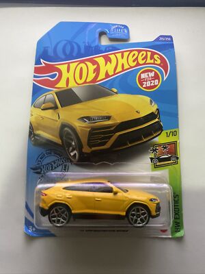 Hot Wheels 2020 213/250 HW Exotics Yellow '17 Lamborghini Urus New For 2020