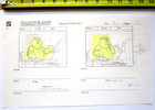 FAMILY GUY FOX  Walt Disney ORIGINAL PRODUCTION cel STORYBOARD DRAWING PAGE