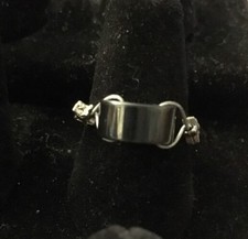 Hematite and Stars Ring, sz 9, Artisan Made