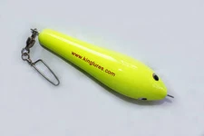 OFFSHORE FISHING LURE TEASER BOWLING PIN 7" RIGGED - CHARTREUSE