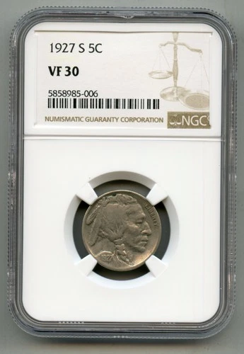 1927 S Buffalo Nickel NGC VF 30