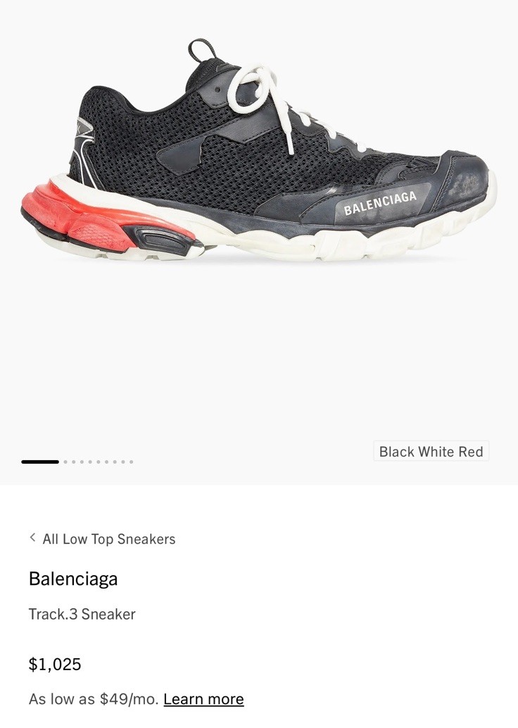 Size 43EU/10US - Balenciaga Track.3 Distressed Black/Red Trainers❤️ RETAIL $1.2K thumbnail 8