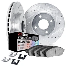 DFC Drilled & Slotted Brake Kit w 4000 HybriDynamic Brake Pads