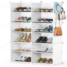 HOMIDEC Shoe Storage, 6-Tier Rack Organizer for Closet 24 Pair Shoes Shelf