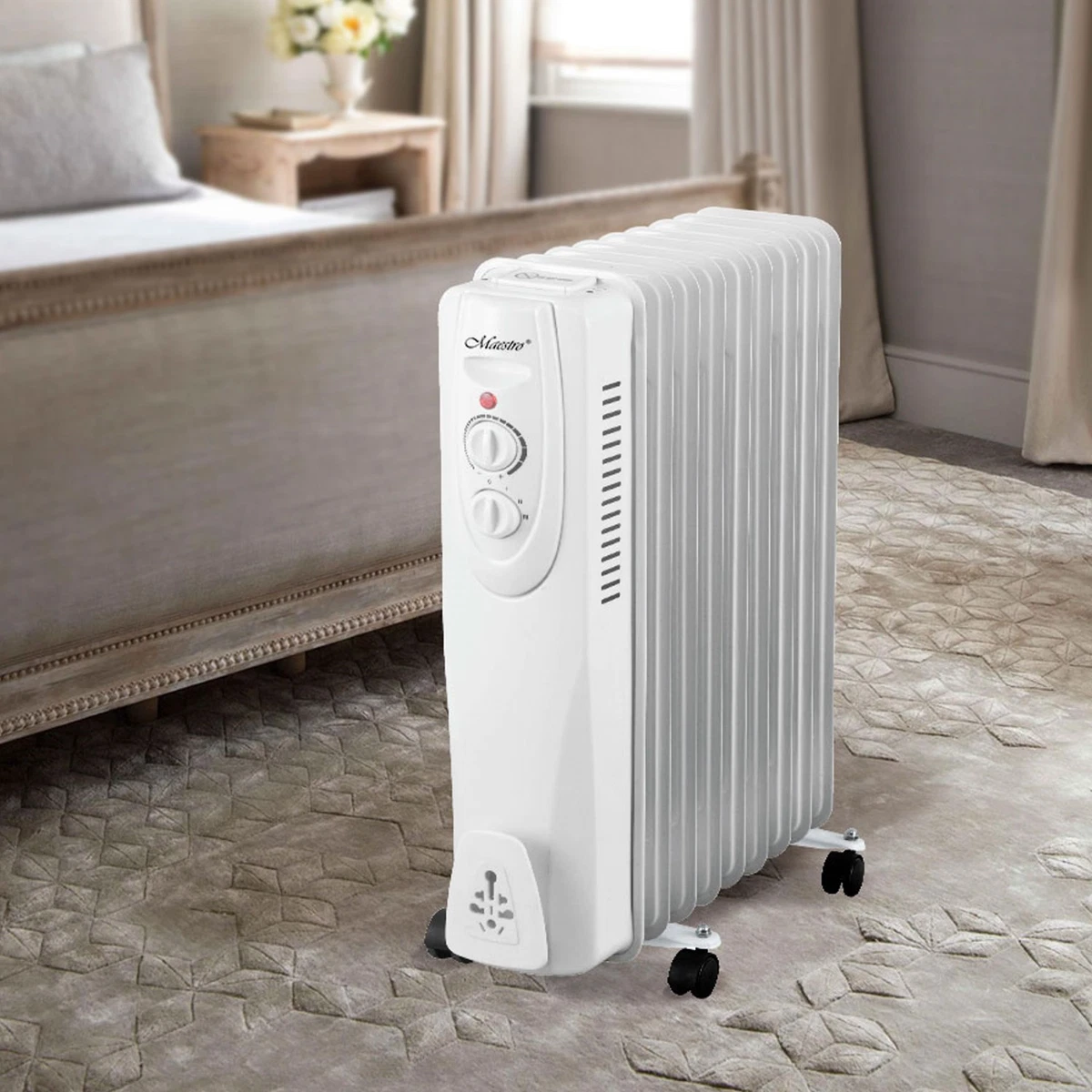Calefacción eléctrica radiador de aceite 2000W 9 elementos 3 niveles de calor