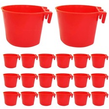 30 Pcs Hanging Bird Tableware Plastic Cages for Birds Feeding Dish Cups