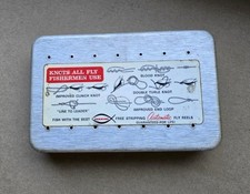 Vintage Perrine Aluminum Fly Box Case #97 Wit...