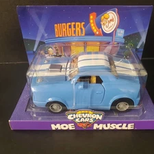 Chevron Cars Moe Muscle Retired Collectible 2009 Classic Blue Car Toy NIB NOS
