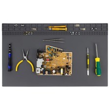 Extra Large Soldering Mat 23.7''x13.8'' Premium Silicone Large, Grey