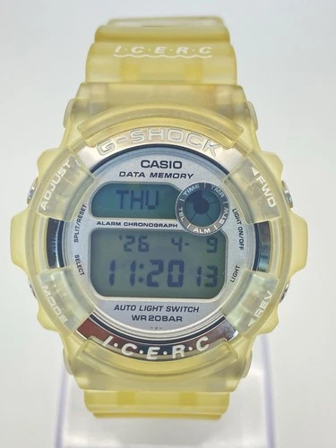 VINTAGE CASIO G-SHOCK DW-9200K ICERC 1998 Yellow Clear Jelly Rare Japan Watch