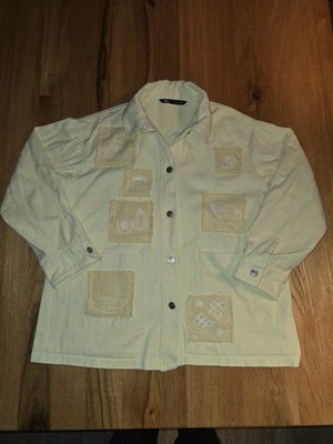 Jeansjacke für Damen, Gr. M, von Zara, gelb