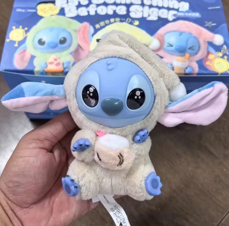 Juguete de peluche Miniso Stitch Eat Something Before Sleep serie Disney sellado en caja Foto 3 de 3