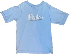 FLAW SEE PICS Nautica Boys XL 12 14 Light Blue T-Shirt Fair Condition