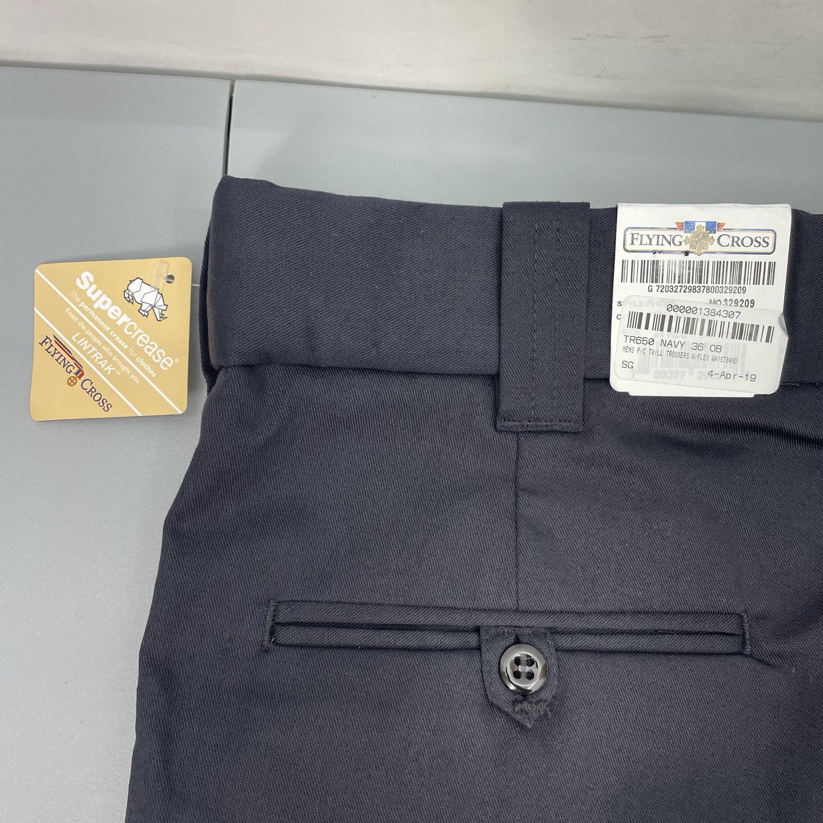 Flying Cross Valor Twill Pants Uniform Trousers Flex Waistband Navy Blue 36x32