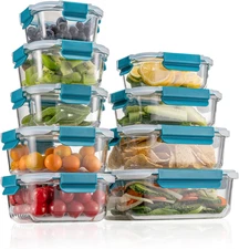 GC GENICOOK Glass Food Storage Containers with Airtight Lids-Glass Meal Prep Con