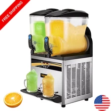 Commercial Slushy Machine 15Lx2 Tank Margarita Smoothie Cold Frozen Drink