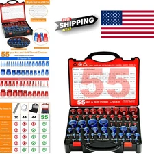 55 Pcs High Precision Thread Checker Kit for Accurate Metric and Standard Sizes