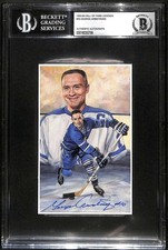 1992-96 Legends Of Hockey 76 George Armstrong HOF BGS Auto Autograph BAS B101815