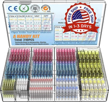 210 Conectores De Empalme A Tope Termorretractiles Para Cables Electricos NUEVO.