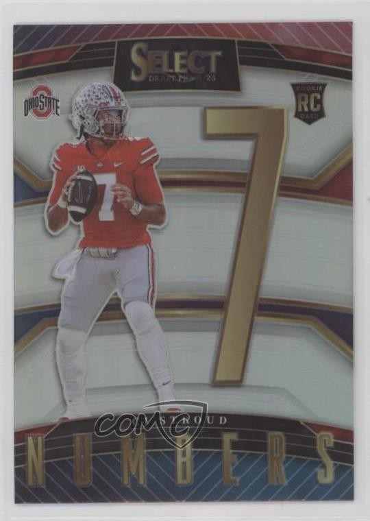 2023 Panini Select Draft Picks Numbers Silver Prizm CJ Stroud #SN-CS 1b8c